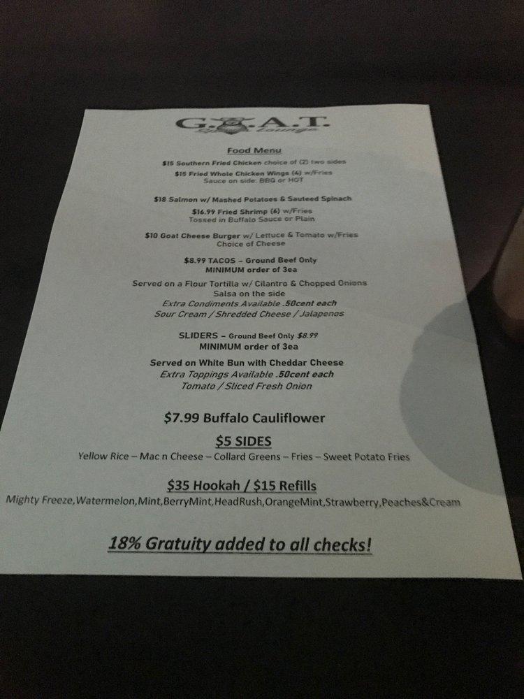 Menu At Goat Sports Lounge Pub And Bar Mcdonough