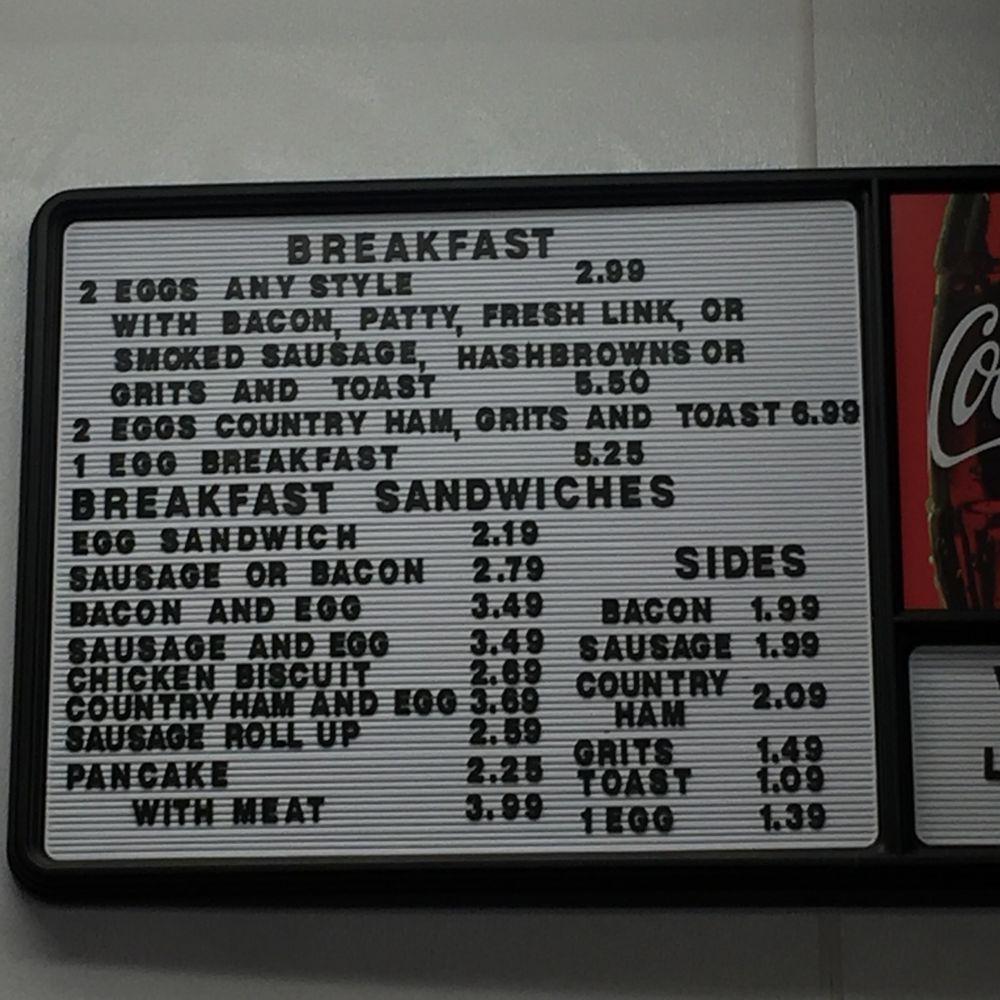Menu at Lake Cove Grill cafe, Lake Waccamaw