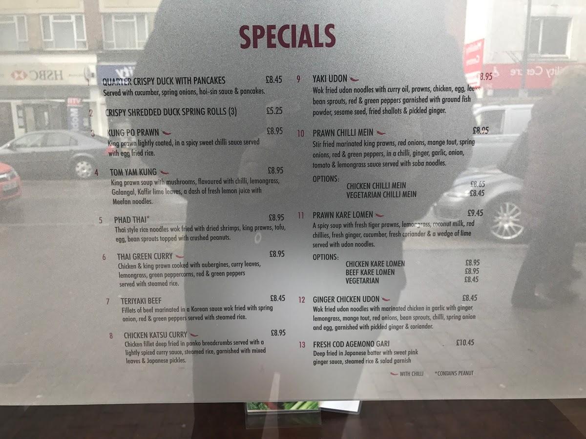 Menu at Miso Noodle Bar, Orpington, 268270 High St.