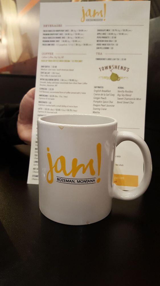 Menu at Jam! restaurant, Bozeman