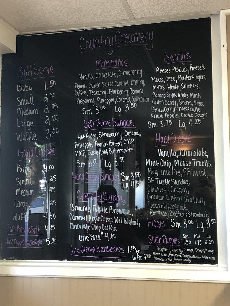 Menu at Country Creamery restaurant, Kratzerville, PA204