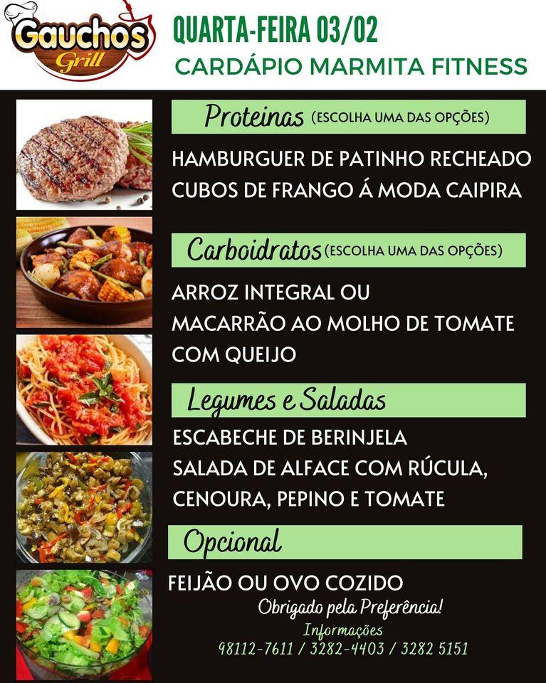 Carta del restaurante Gauchos Grill, Teodoro Sampaio