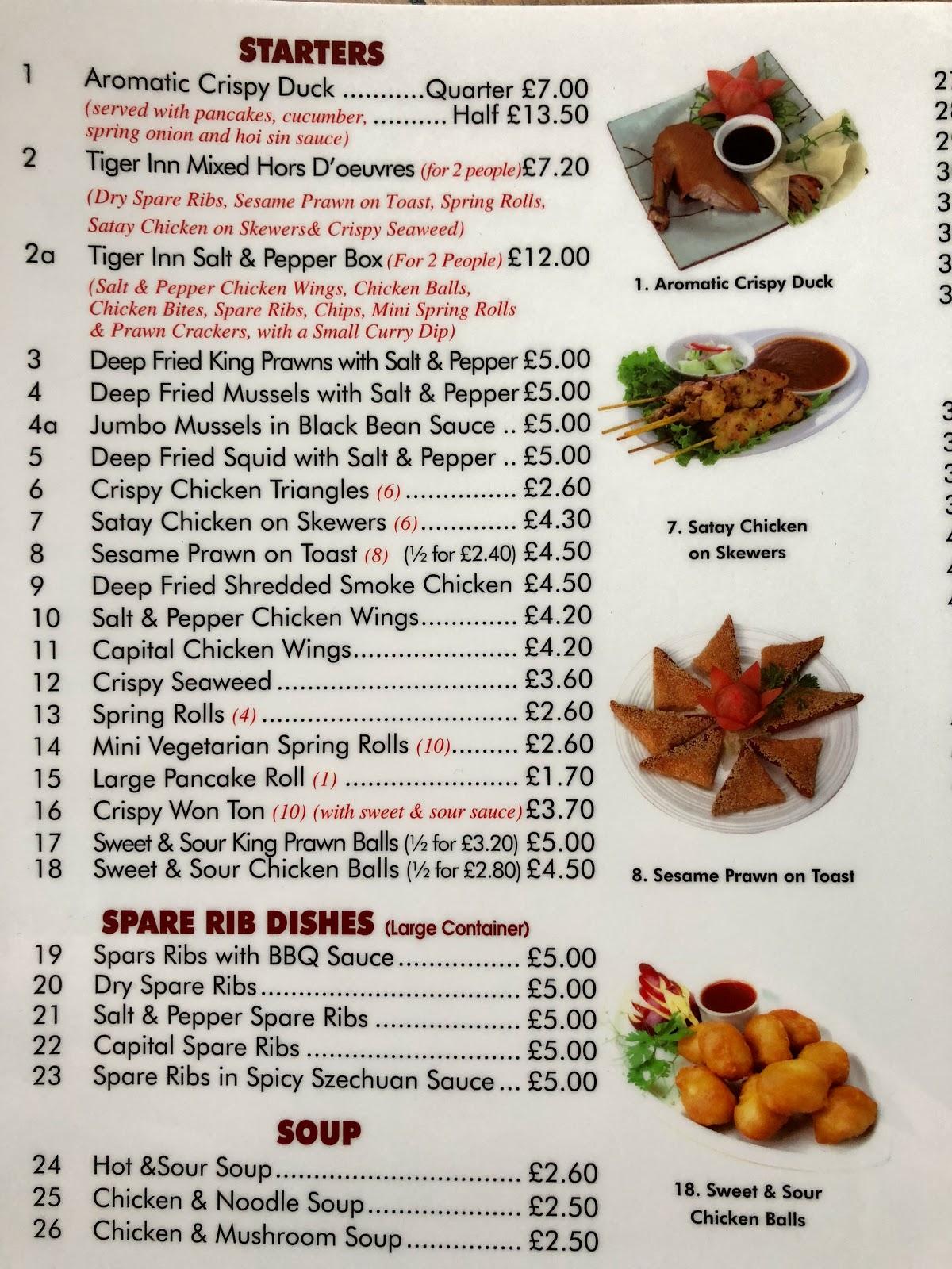 Menu at Tiger Inn Cleator Moor fast food, Cleator Moor