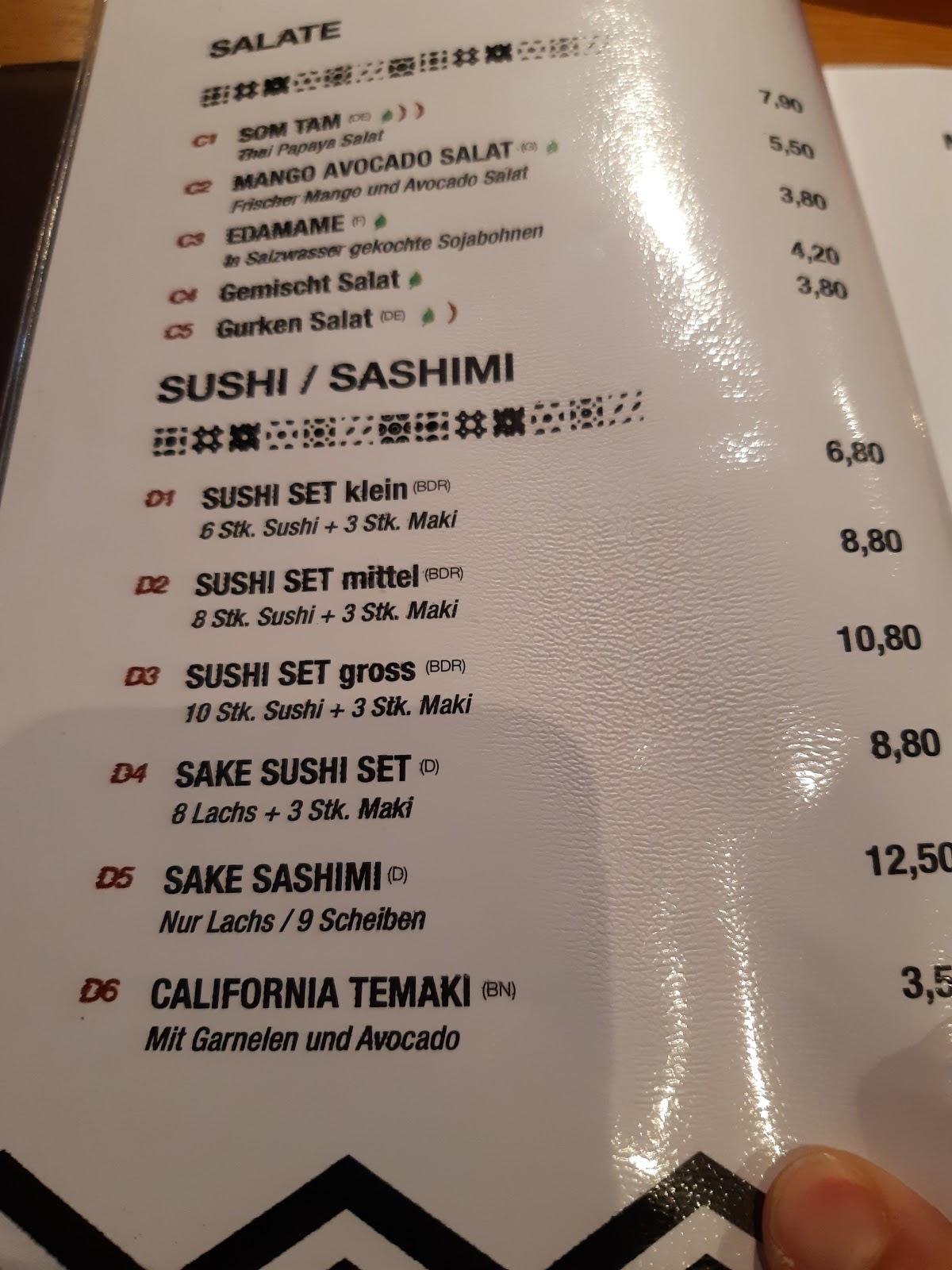 Speisekarte von Papaya restaurant, Wien
