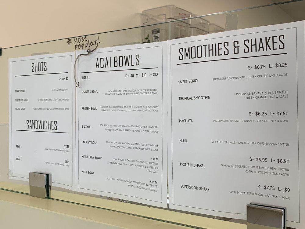 Menu at I V Juice Bar La Verne, La Verne