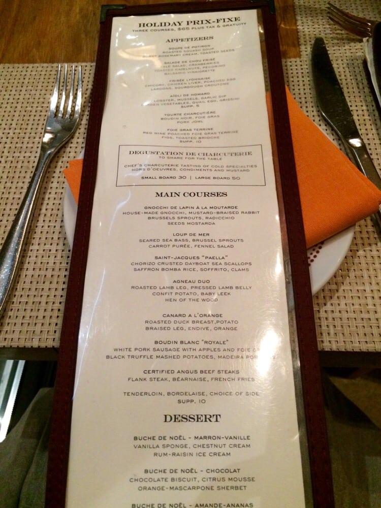 Menu at Bar Boulud, West New York