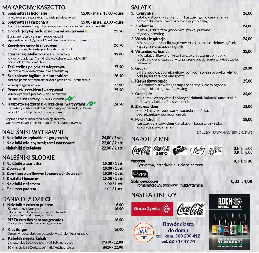 Menu At Pizzeria Restauracja Stodo A Jarocin