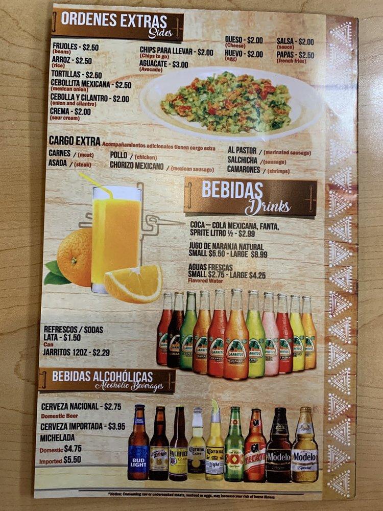 Menu at La Michoacana Mexican Market 10 restaurant, Dayton
