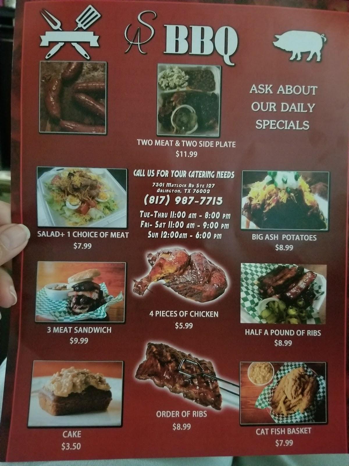 Carta de Smoke'N Ash BBQ TexEthiopian Smokehouse., Arlington