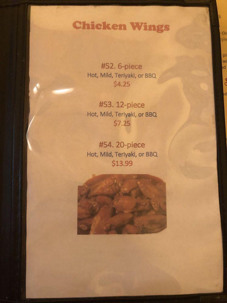 Menu at Las Cascadas restaurant, Six