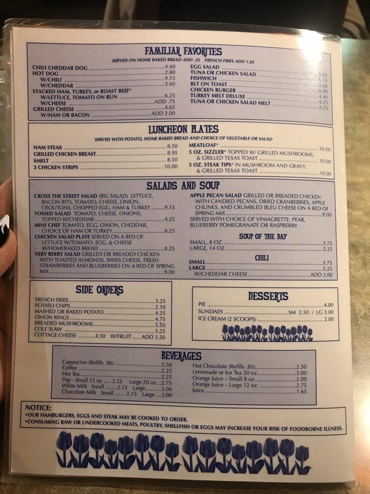 Menu at Windmill Restaurant, Holland