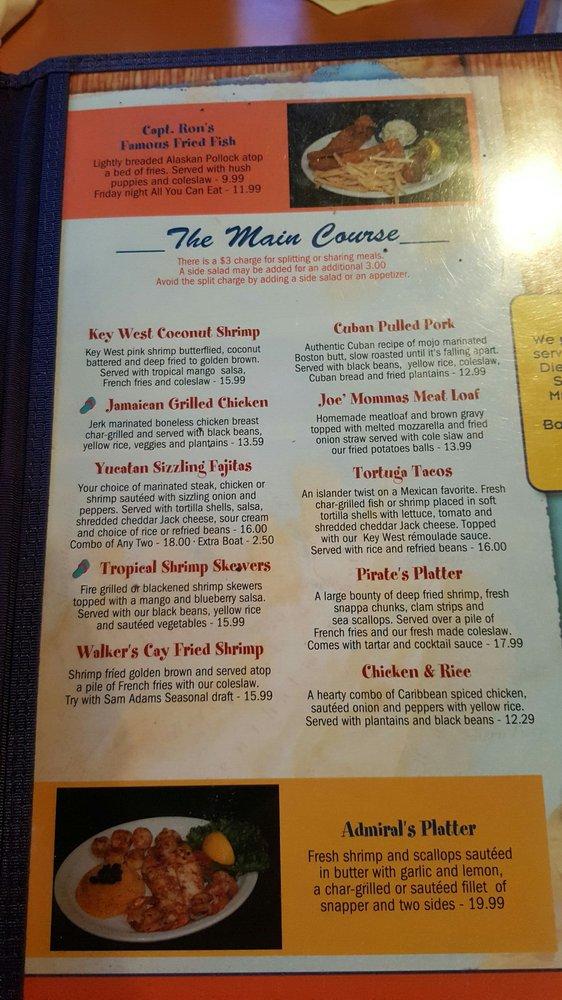 Menu at Margarita Republic, Lady Lake
