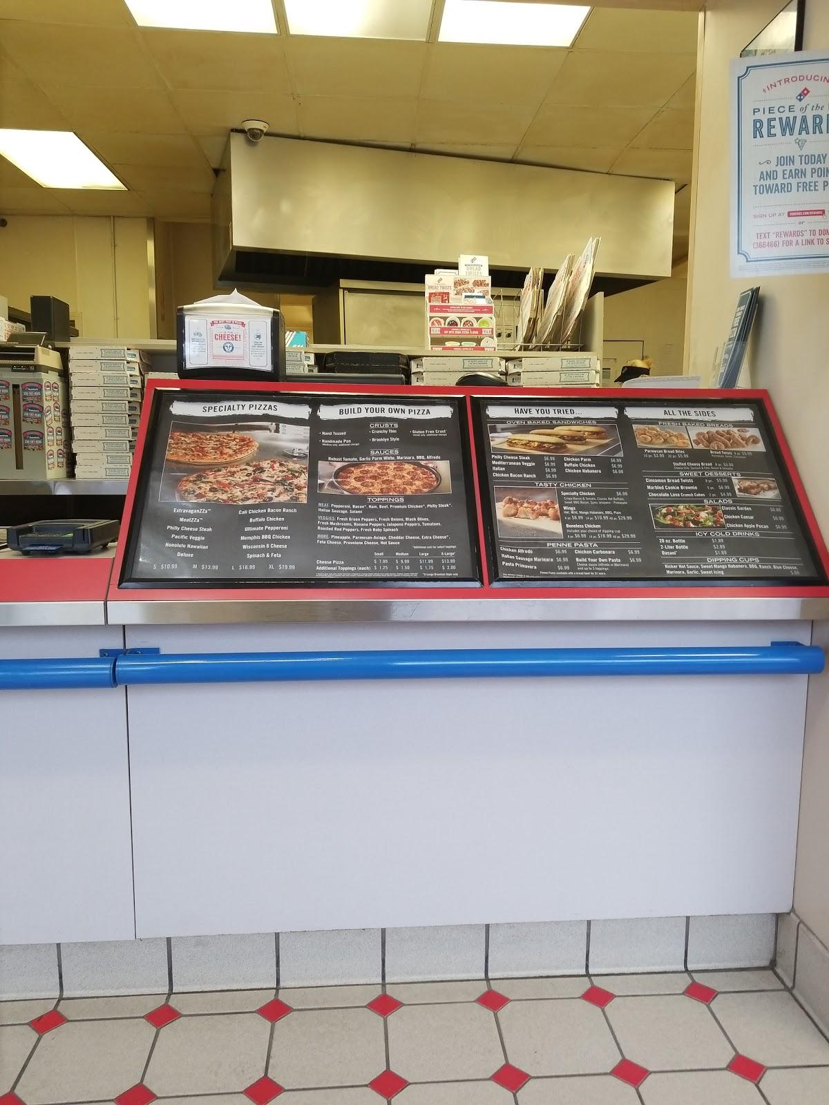 Menu at Domino's Pizza pizzeria, Roxboro