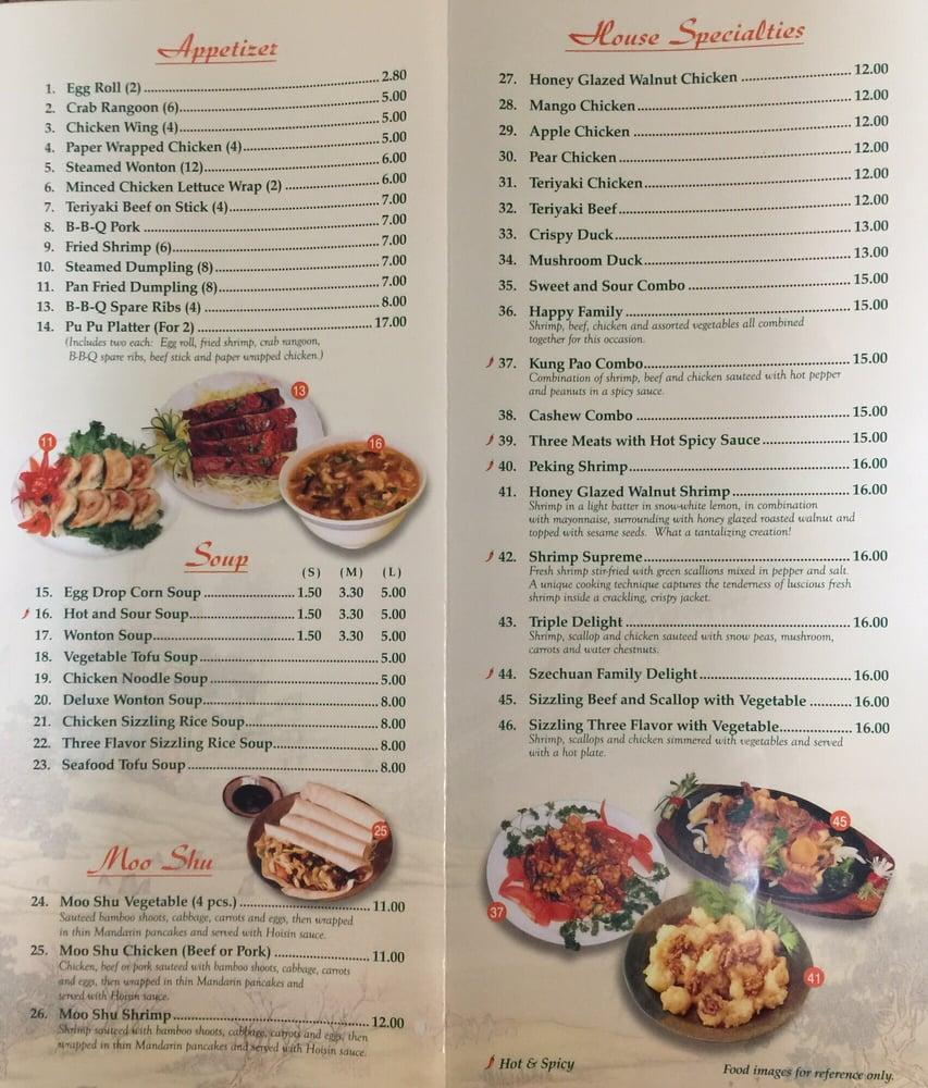 Menu at Full House Chinese Restaurant, Mills