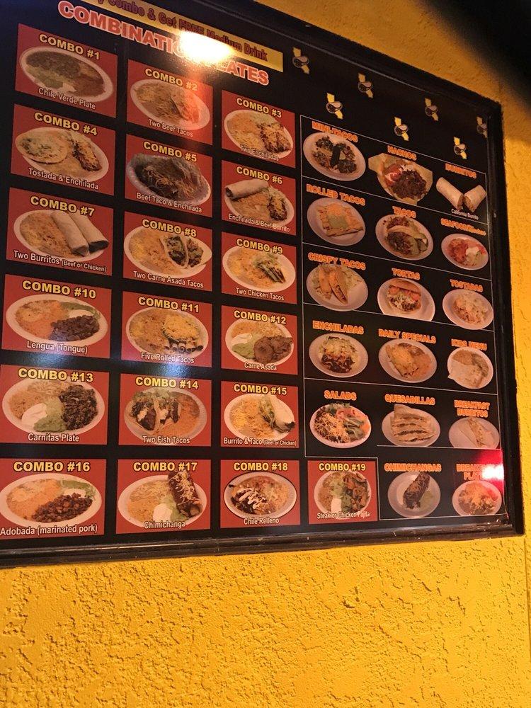 Menu at California Burritos Mexican Food restaurant, West Sacramento, W