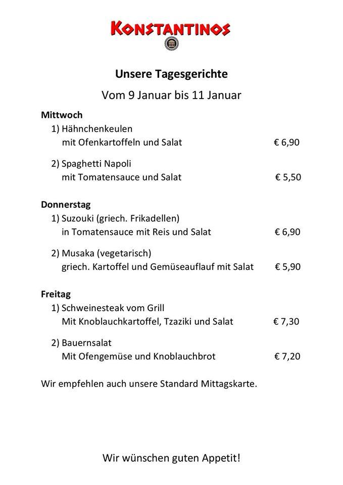 Speisekarte von Konstantinos (im kupRavensburg) restaurant, Ravensburg