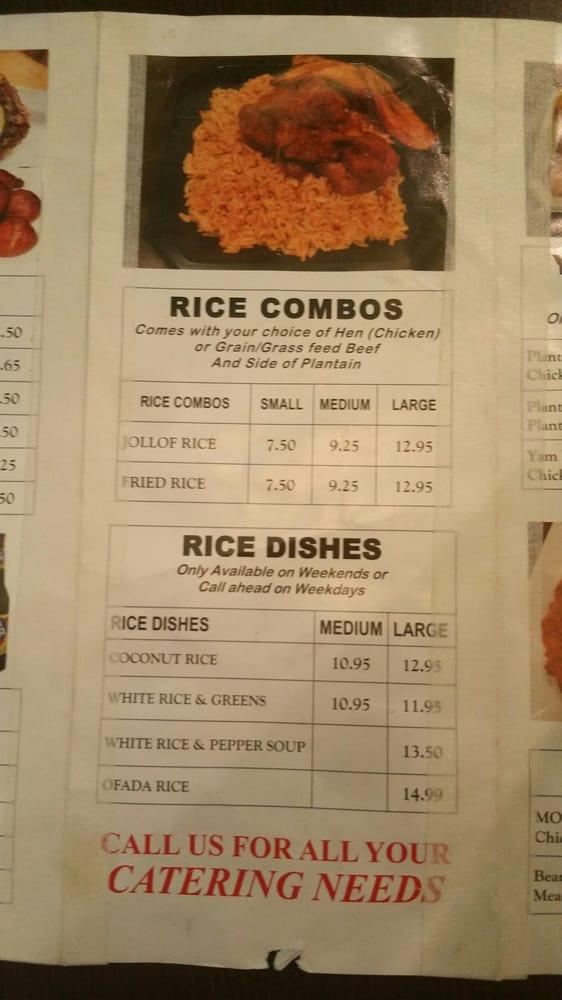 Menu at The Cooking Pot restaurant, Charlotte