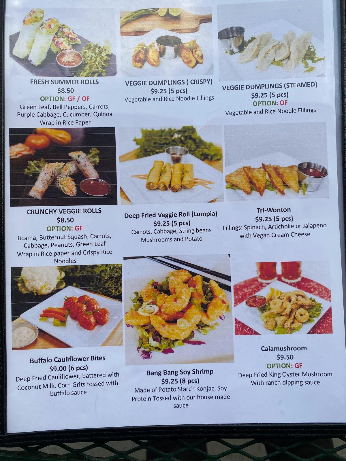 Menu at Vegan Plate restaurant, Roseville