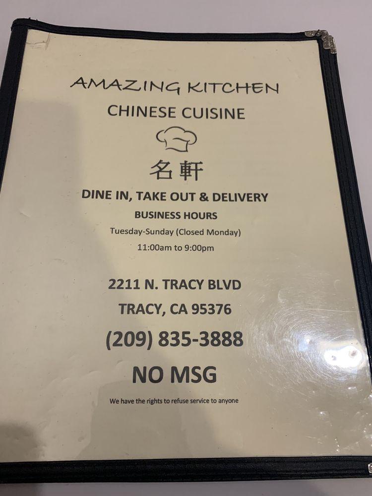 Menu at Amazing Kitchen restaurant, Tracy