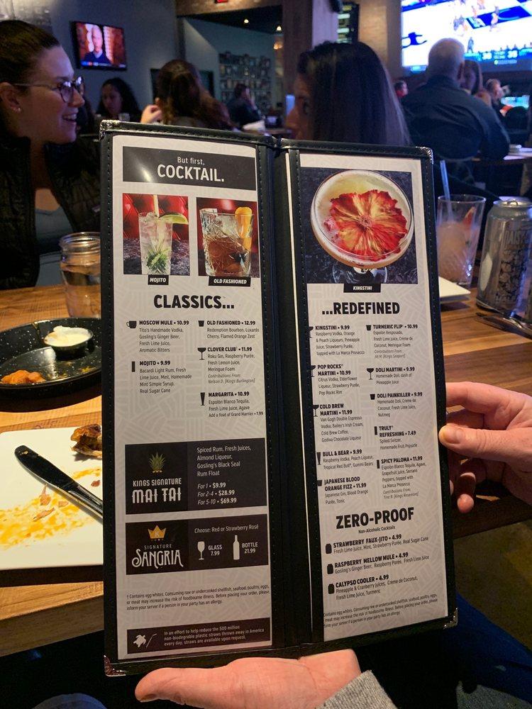 Menu at Kings Dining & Entertainment pub & bar, Rosemont, 5505 Park Pl