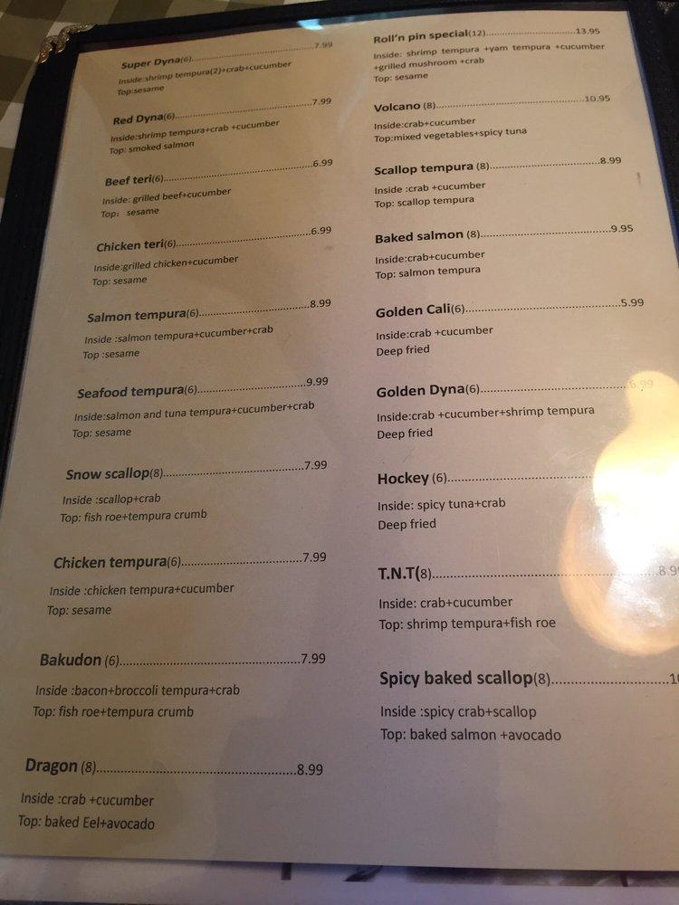 Menu at Roll'n Pin Asian Restaurant, Brandon