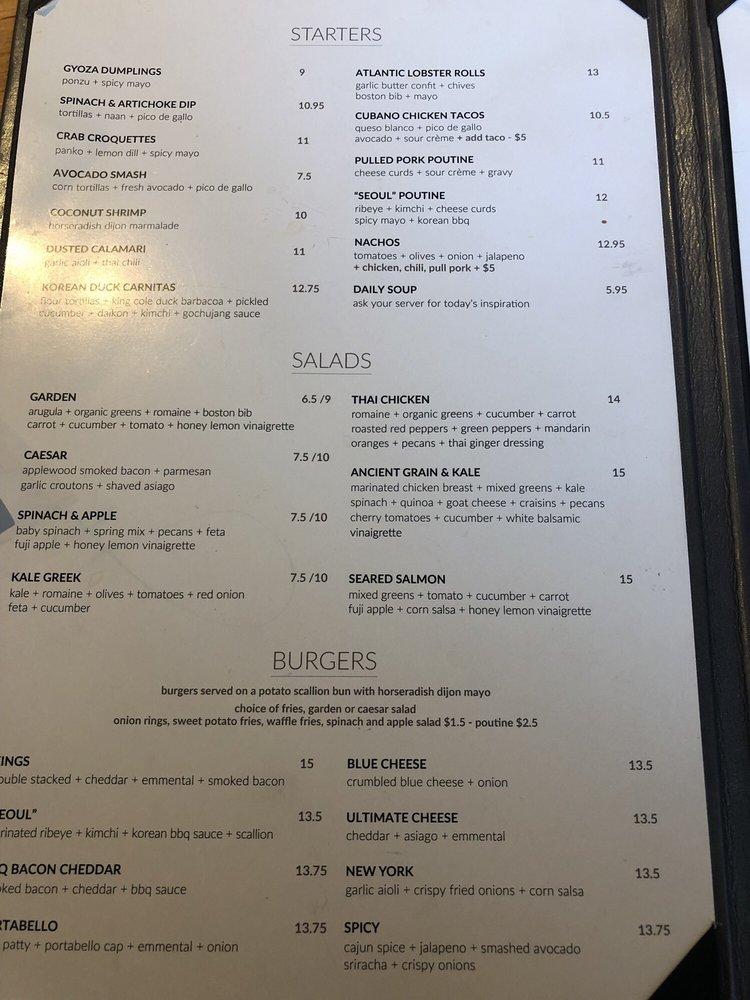 Menu at The King's Landing Bar & Grill, Whitchurch-Stouffville