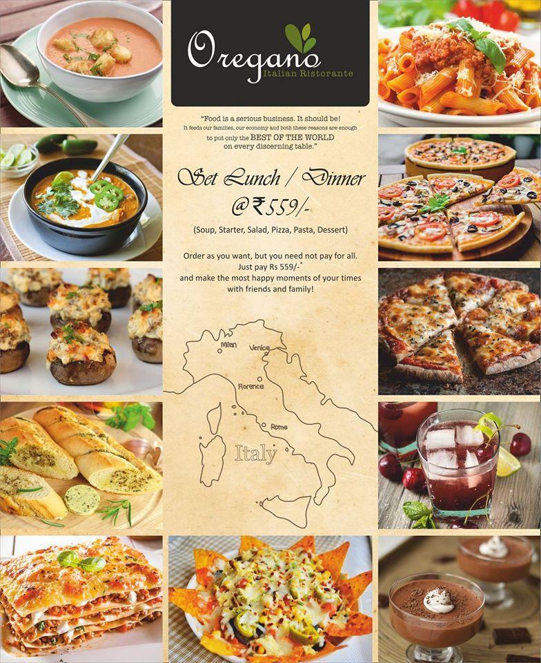Oregano menu