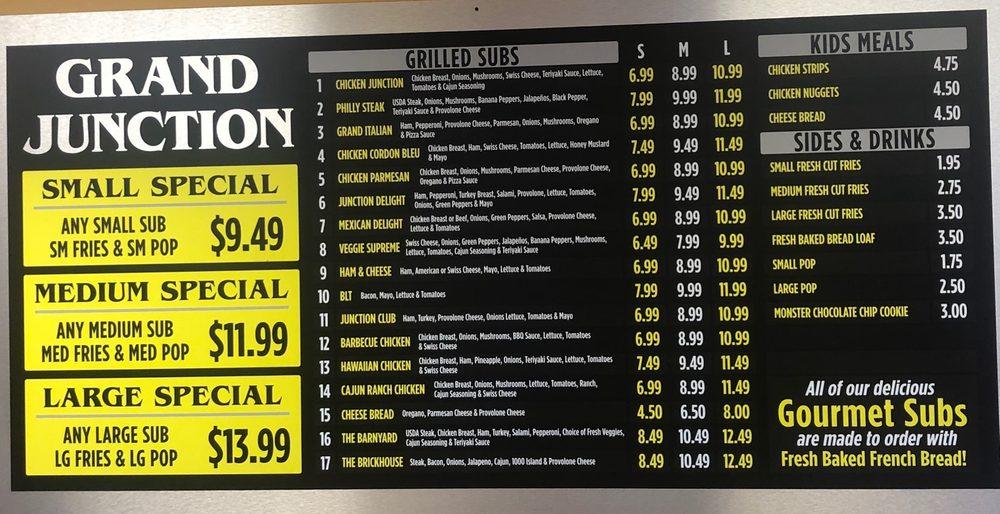 Grand junction on sale fargo menu