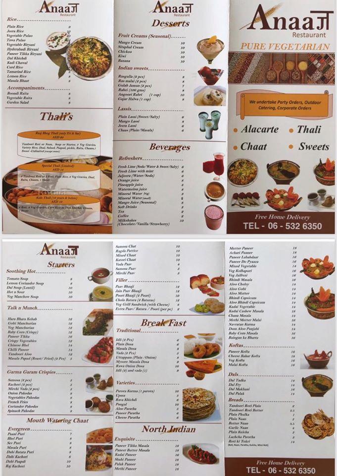 menu-at-anaaj-pure-veg-restaurant-sharjah