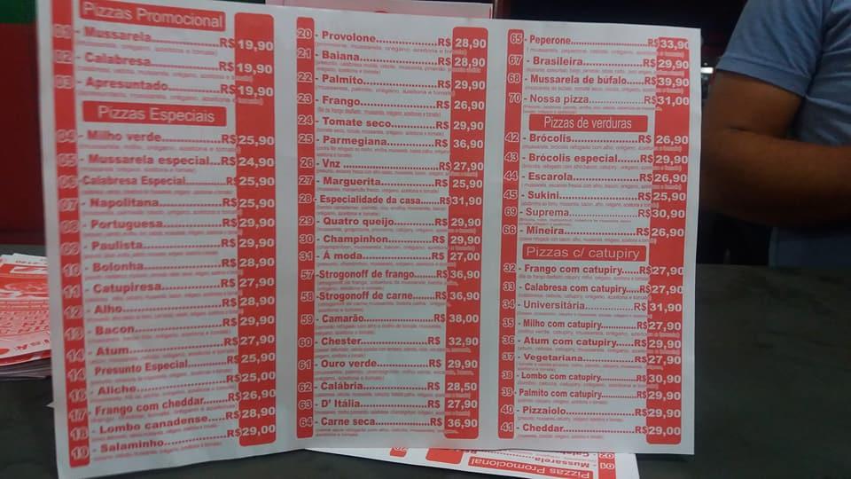 Disk Pizza Vnz cardápio