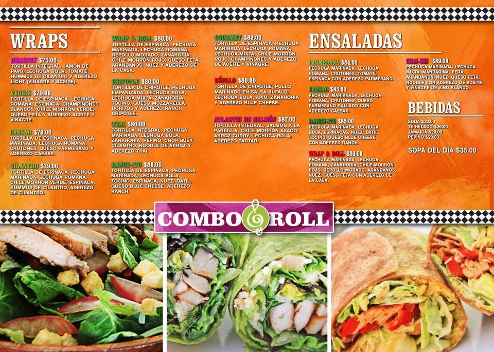 Menu at Wrap & roll restaurant, San Pedro Garza García