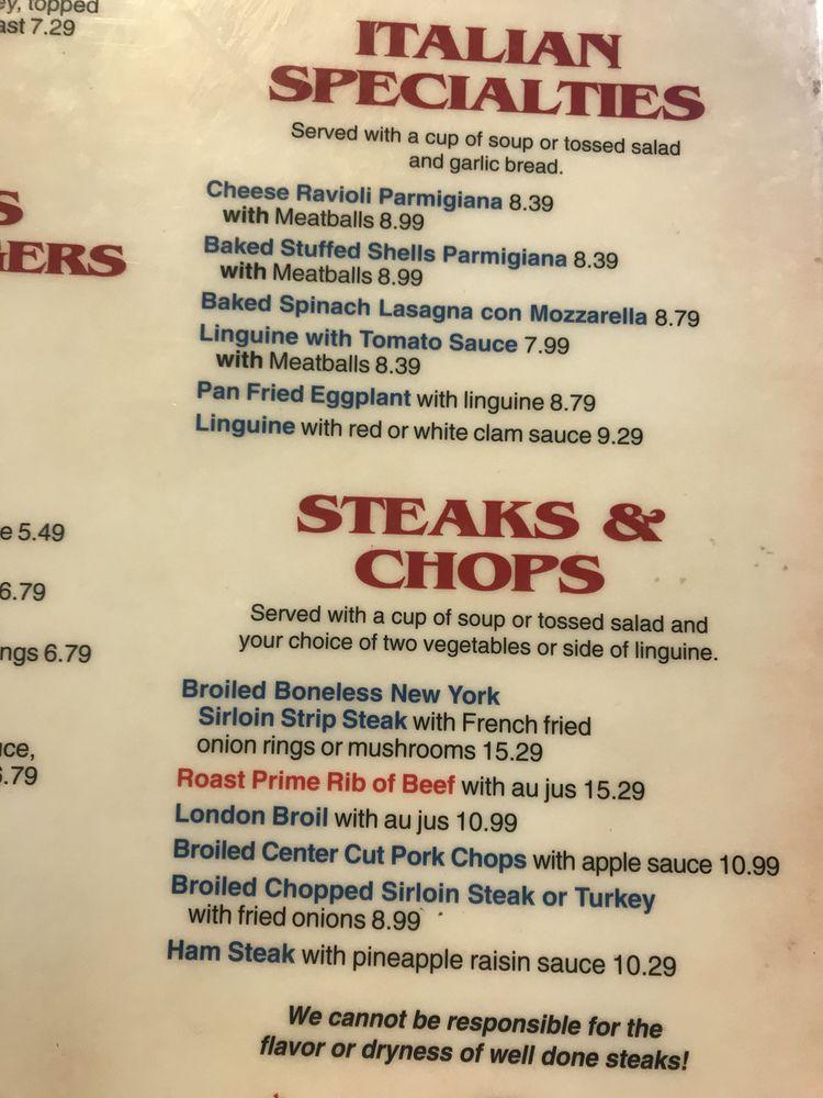 Menu at Andonios Diner restaurant Philadelphia