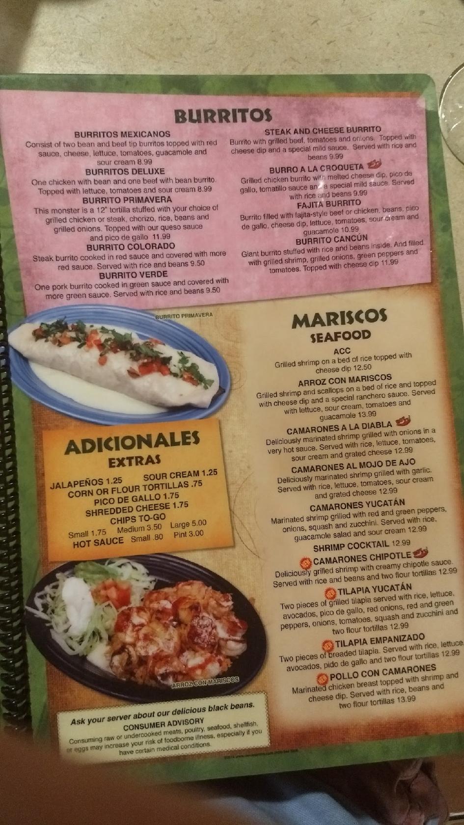 Menu at Fiesta Mexicana Garner restaurant, Garner, NC42 270