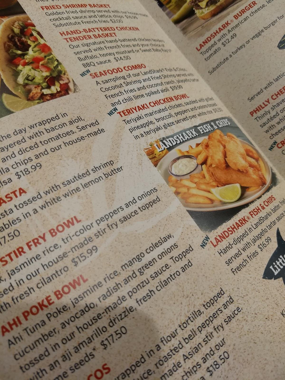 Menu at LandShark Bar & Grill Branson, Branson, 915 Branson Landing Blvd