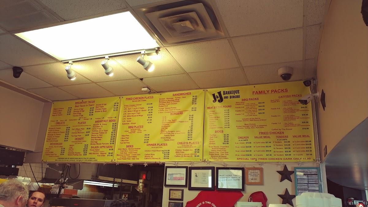 Menu at J J BBQ Burgers Lago Vista Menu at J J BBQ Burgers Lago Vista