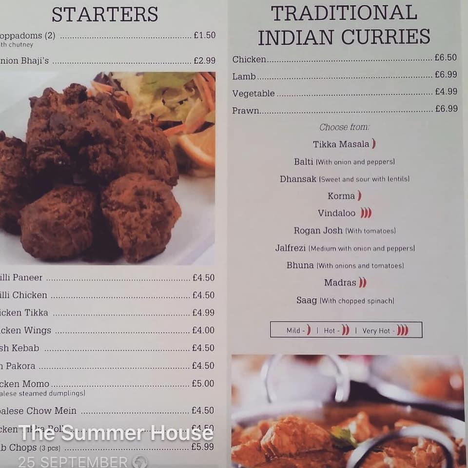 Menu At The Summer House Pub Bar Wolverhampton 290 New Hampton Rd W   R301 Menu The Summer House 