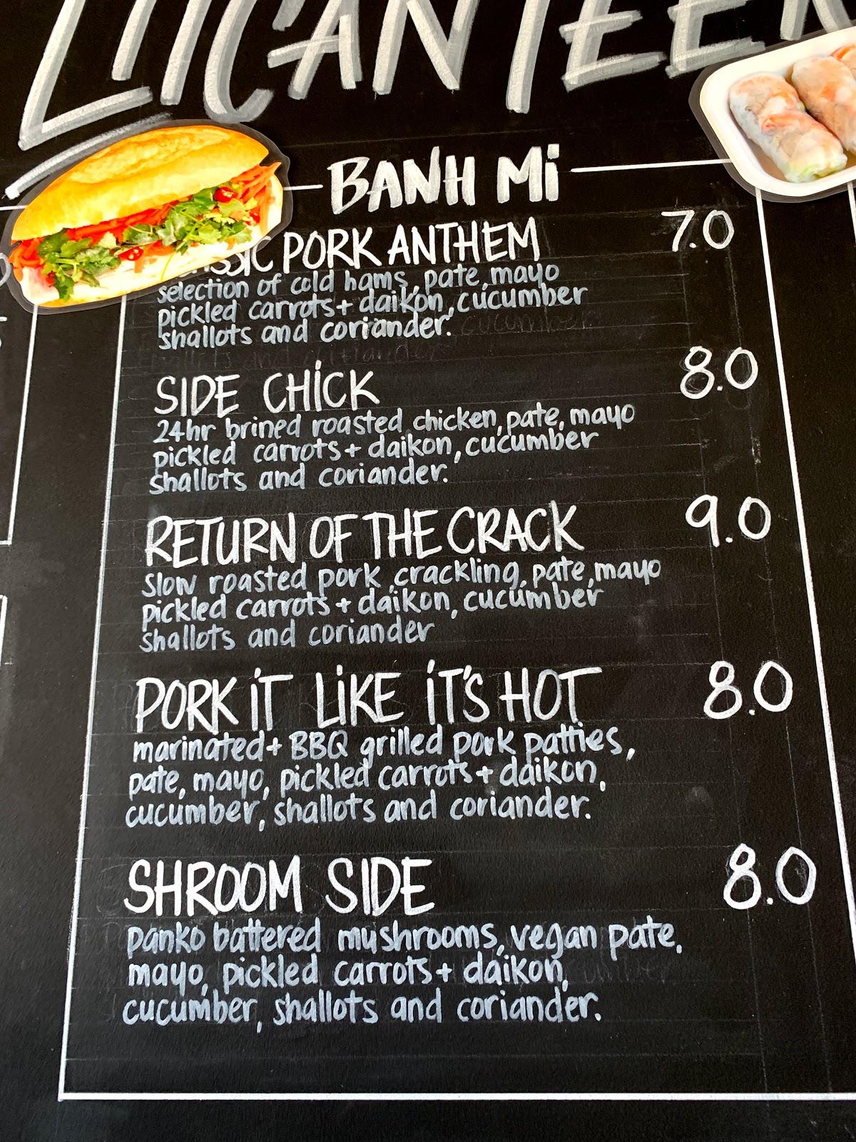 Menu at Lit Canteen restaurant, Alexandria