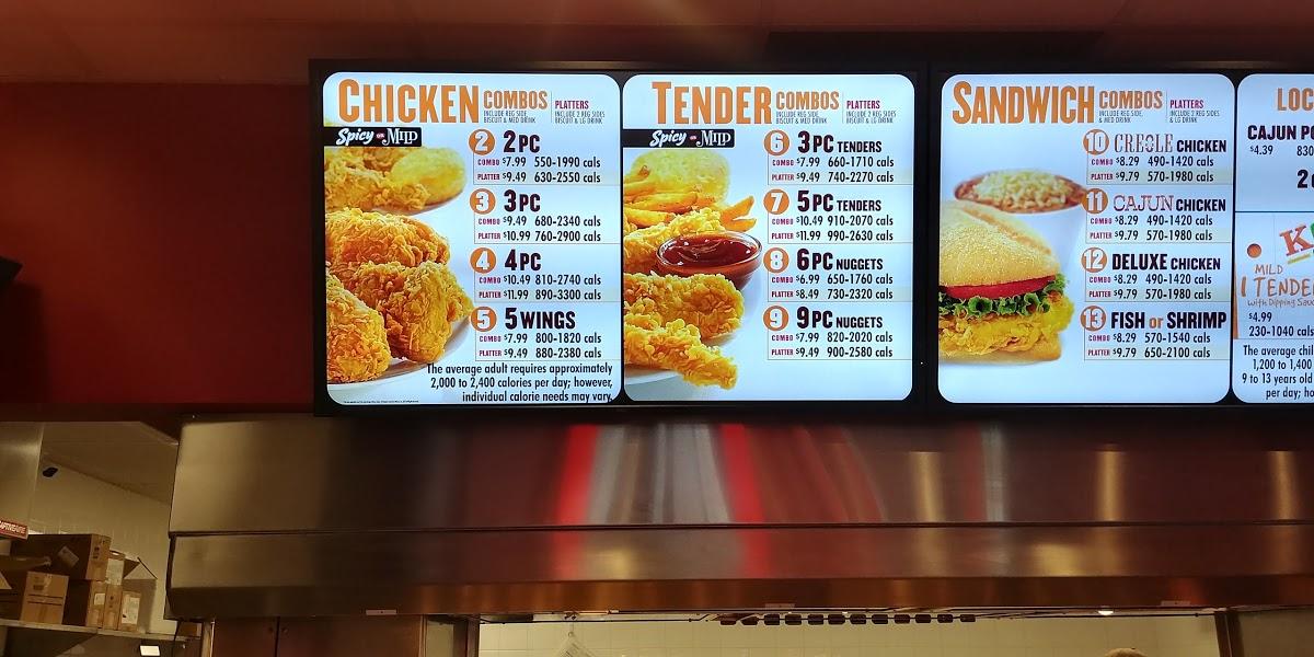 Menu At Popeyes Louisiana Kitchen Fast Food Ottawa Richmond Road A K A