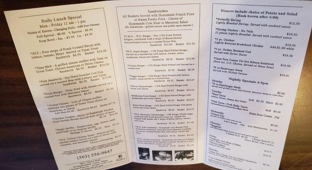 Menu at West Dubuque Tap pub & bar, Dubuque