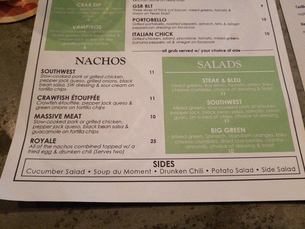 Menu at The Boardroom Pub and Grub, Fort Walton Beach