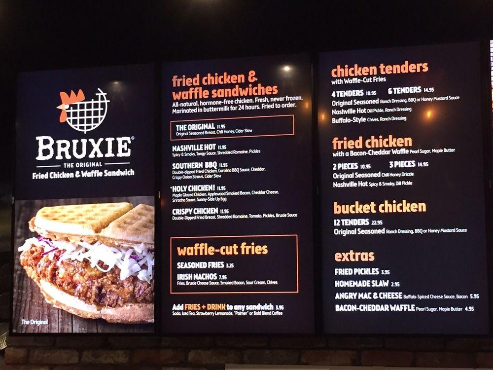 Menu at Bruxie Original Fried Chicken & Waffle Sandwich restaurant, Las