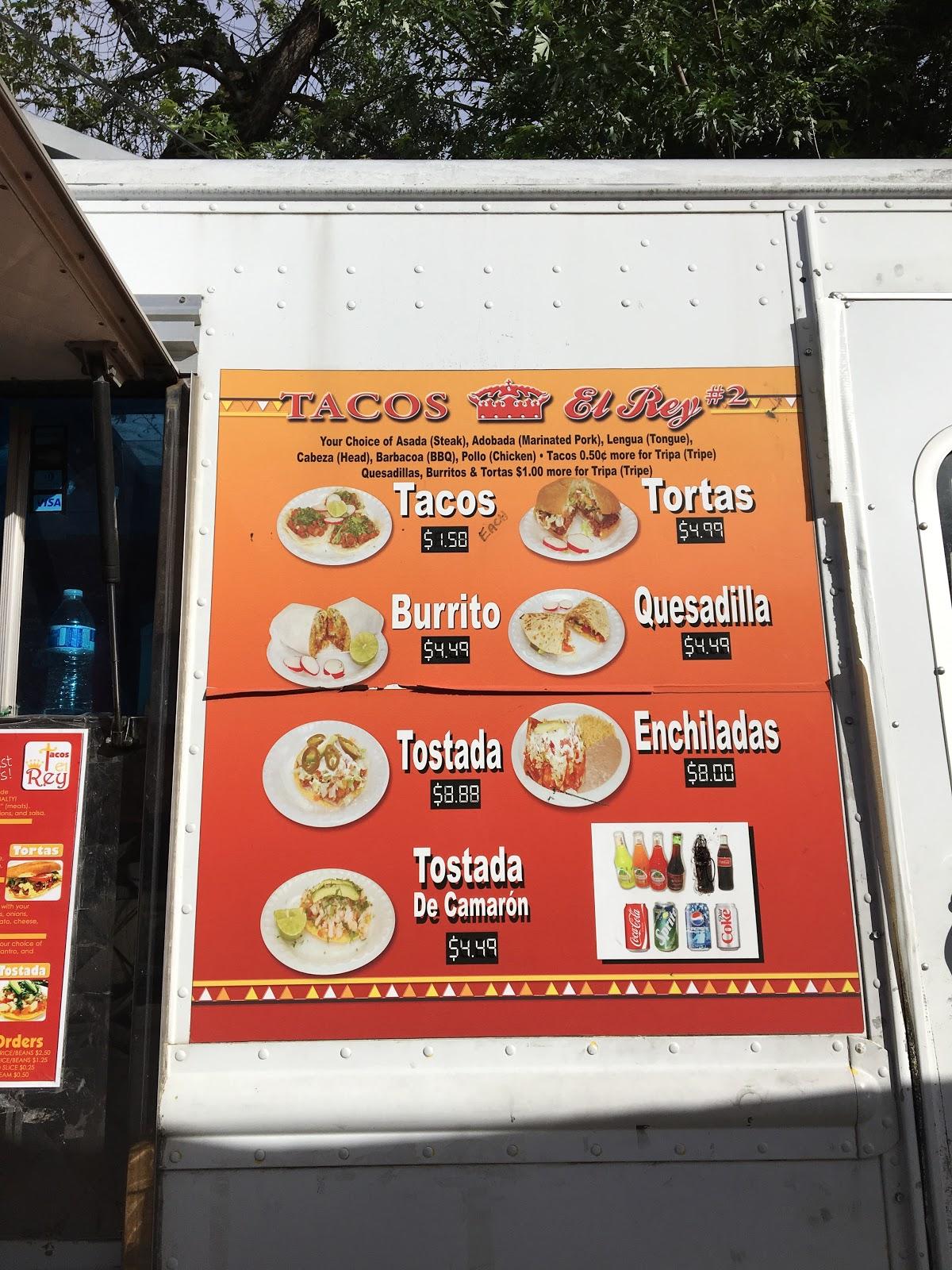 Carta del restaurante Tacos El Rey 2, Garden City