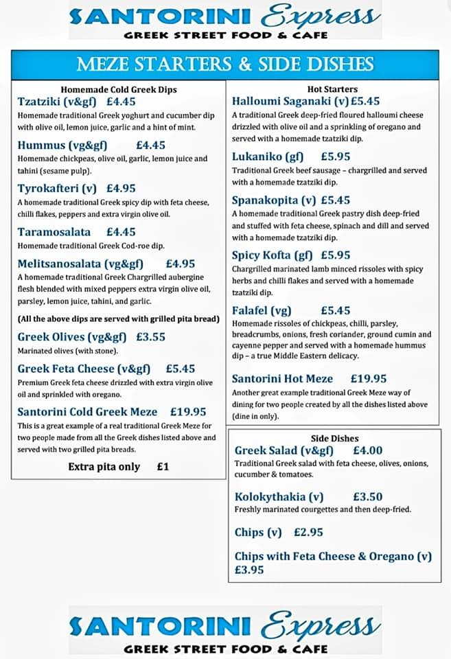 Menu at Mykonos Bar & Grill, Harrogate