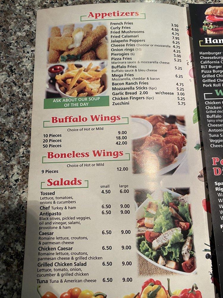 Menu at Antonio’s Pizza & Restaurant, Lambertville