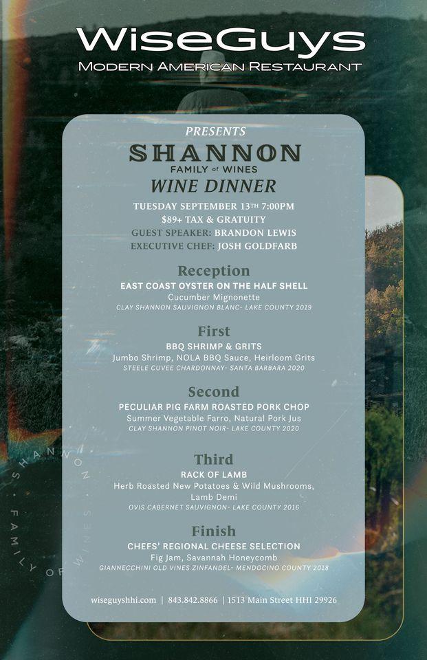 Menu at WiseGuys steakhouse, Hilton Head Island