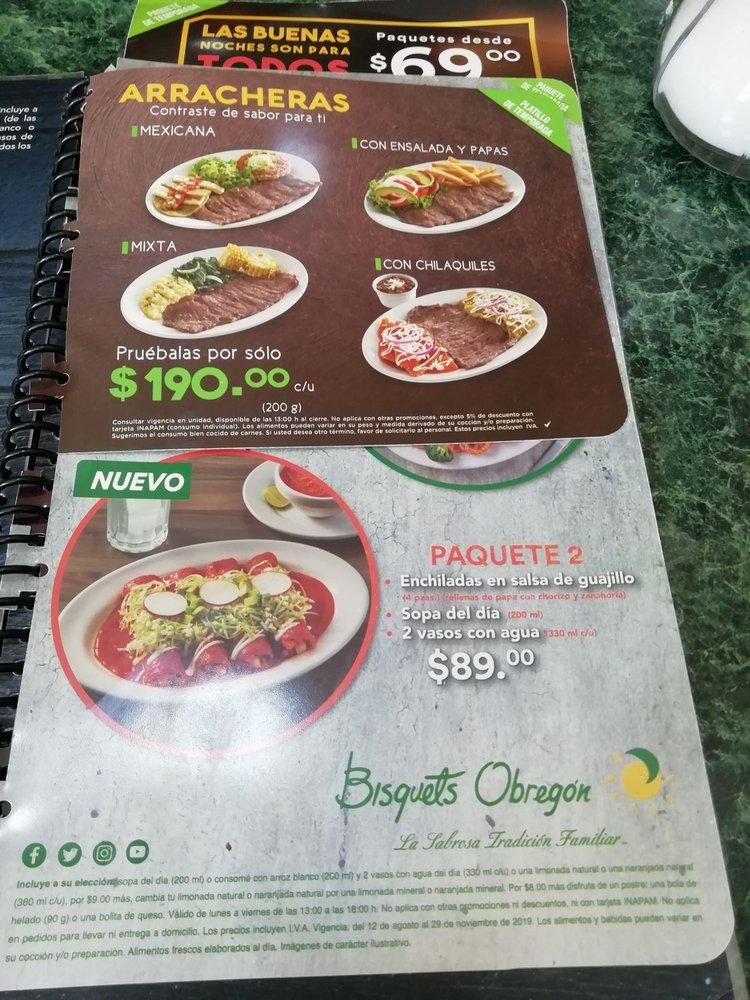 Menu At Bisquets Obreg N San Mateo Cafeteria Naucalpan Av V A