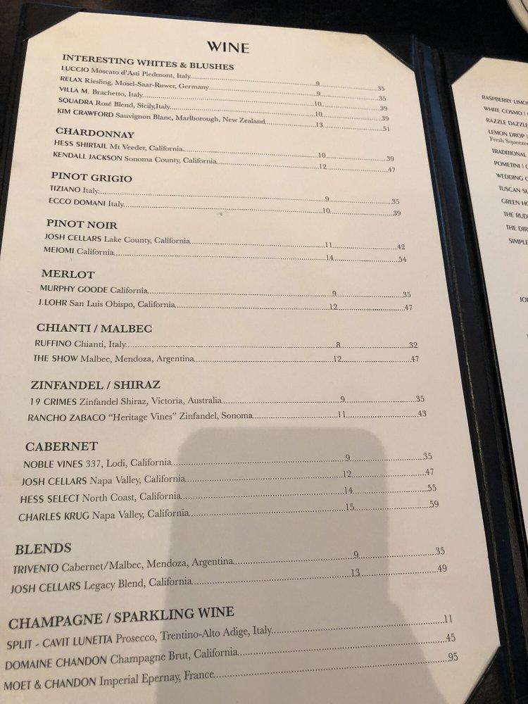 Menu at Johnny's Italian Steakhouse Kansas City Metro Area, Olathe