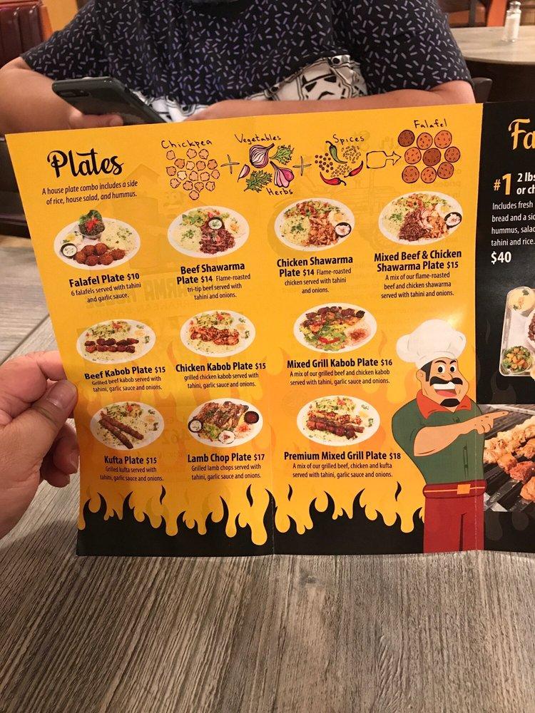 Menu at Shawarma House restaurant, Garden Grove