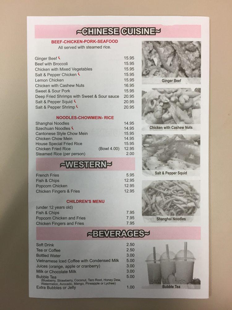 Menu at Coconut Tree Restaurant Ltd, Edson