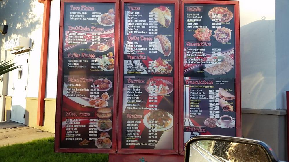 Menu At Taco Delite Restaurant Plano Coit Rd